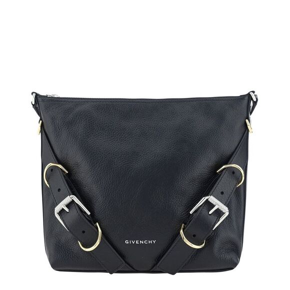 Givenchy Voyou Small Leather Shoulder Bag, Black - Picture 1 of 5